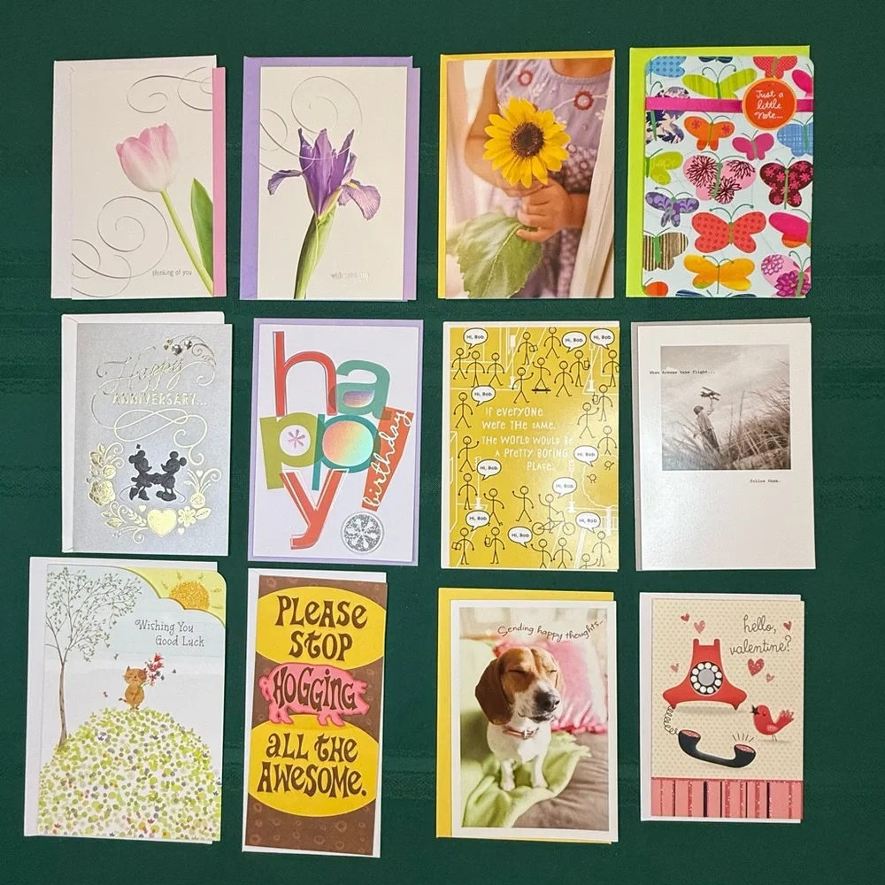 Hallmark Assorted 12 Greeting Cards and Envelopes Set #2